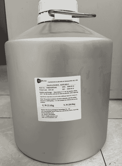 Asta Biotec Haematococcus pluvialis oil (Astaxanthin oil), 10%