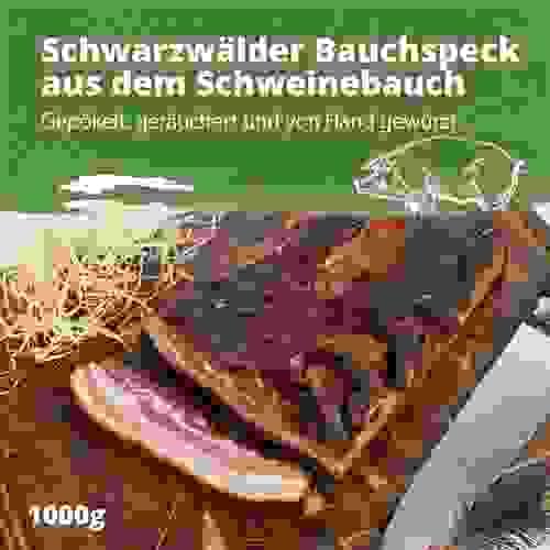 Schwarzwälder Bauchspeck am Stück mit herzhaft rauchigem Aroma – 1000g Speck vom Bauch