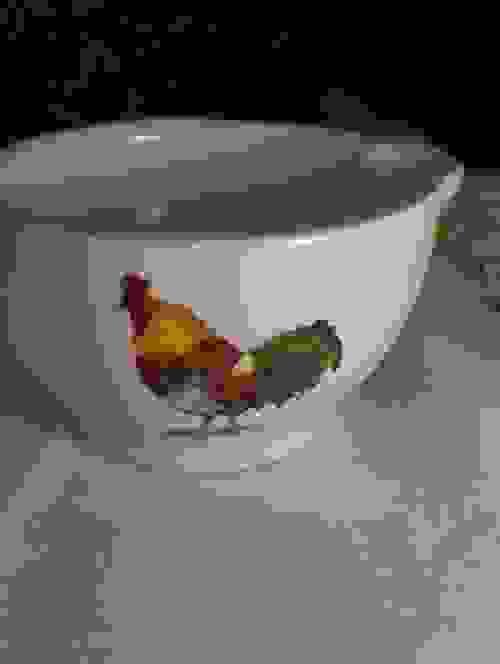 قطعة بورسلان إنجليزية أصيلة من Cloverleaf – جزء من سلسلة Farm Animals (نقشة الديك) الكلاسيكية. الديك