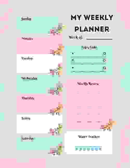 52-Page Weekly Planner – Sunday to Saturday Layout