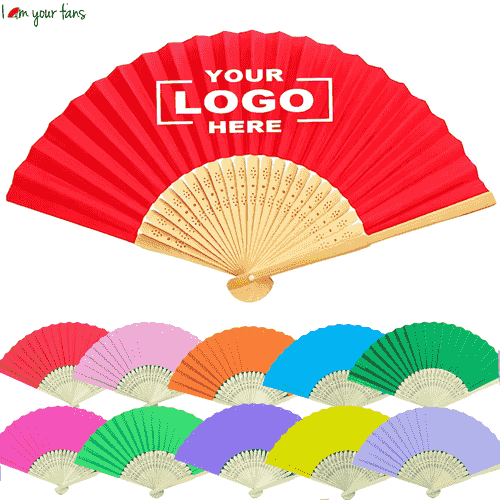Eco-Cool: Custom Logo Bamboo Fan