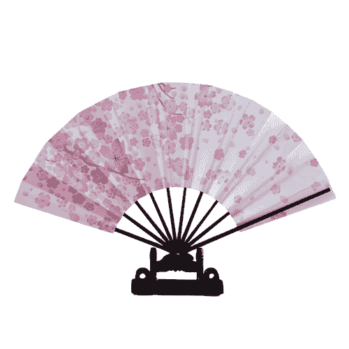 Cherry Blossom: Silk & Bamboo Art Fan