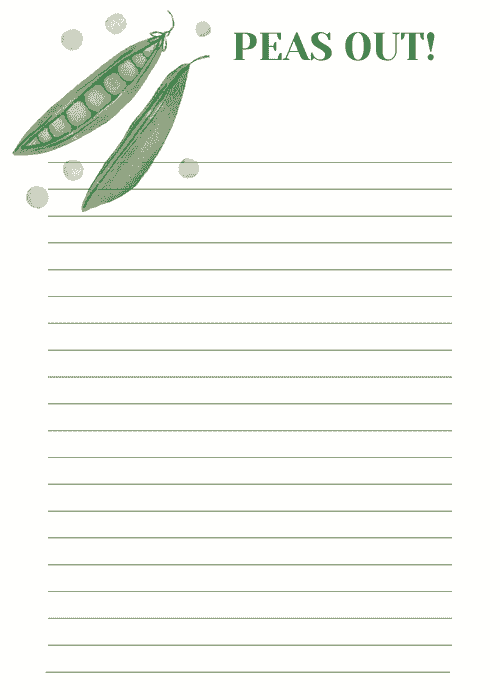 PEAS OUT!
