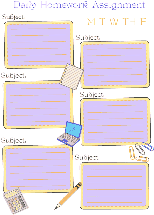 Daily Homework Notes