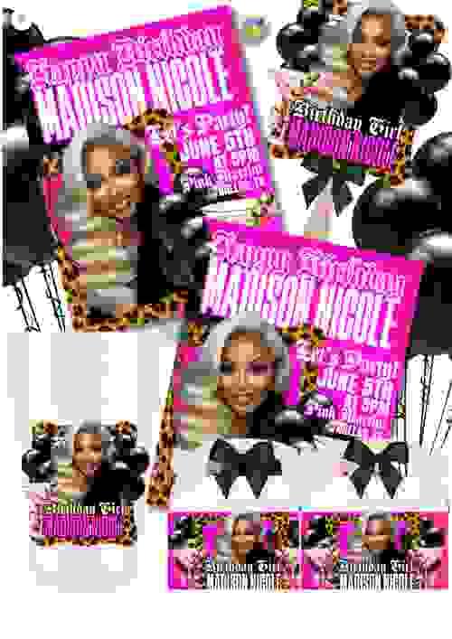 Party Bucket | Editable Birthday Canva Template Bundle