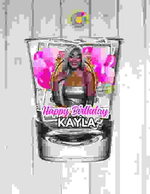 Birthday Shot Glass Designs: Editable Canva Templates (Digital Download)