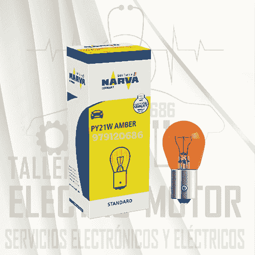  FOCOS PY21W 12V/21W AMBER CAJ 10 UNID