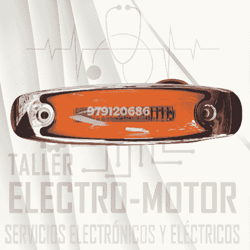 Faro Lateral Ovalado Plano 12Led 12/24V Aro Metal Plateado