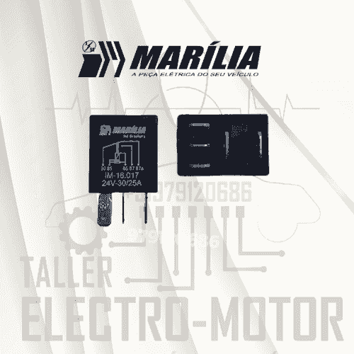 MICRORELAY MODERNO 24V 5 TERMINALES 20A/30A MARILIA (IM16017)