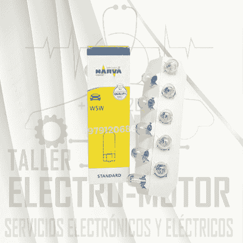FOCO LAGRIMA W5W 12V/5W 10 UNID NARVA