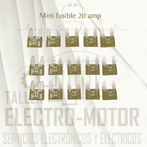 FUSIBLE MINI UÑA 20 AMP  Paquete de 50 unidades 