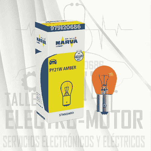 FOCO PY21W AMBER 24V/21W 10 unid NARVA