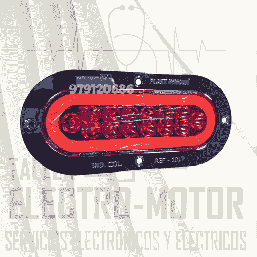 Faro Lateral Ovalado Aro Plastico Cromado Neon/14Led Destellante Plast Innova