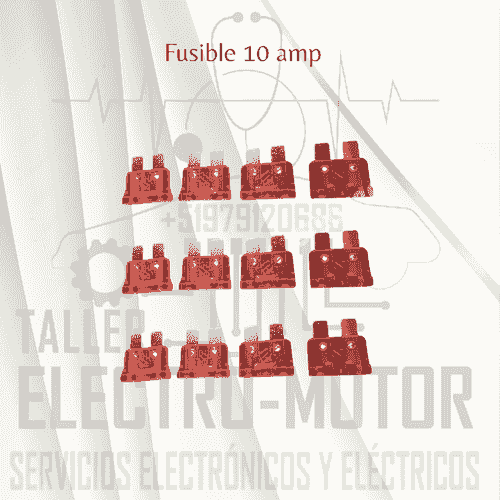 FUSIBLE DE 10 AMP paquete de 50 unidades 