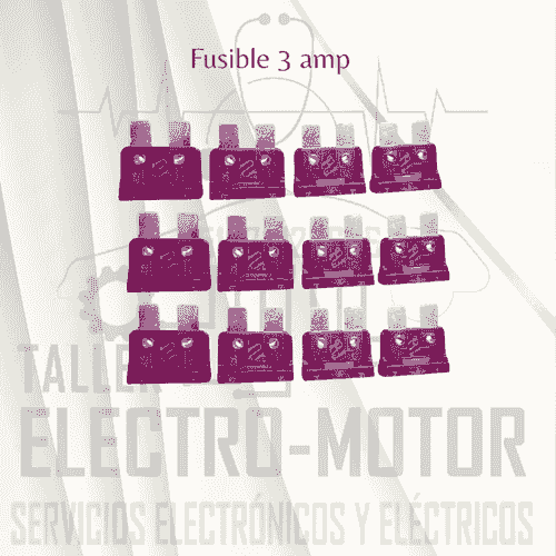 FUSIBLE 3 AMP  Paquete de 50 unidades 