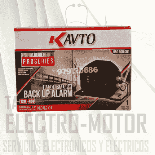 SIRENA D/ RETROCESO 12/24V 110DB PESAA NEGRA KAVTO 