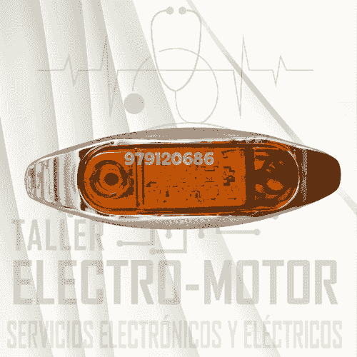 Faro Lateral 8Led Aro Plastico Cromado 12/24V Plast Innova