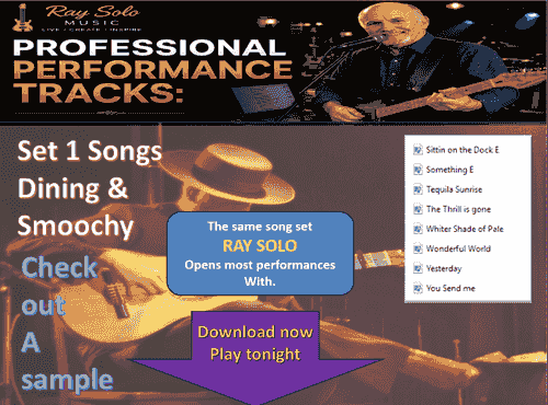 Ray Solo's Pro Performance Tracks-First set of the nite