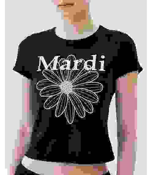 韓國直送 Mardi - SLIM FIT TOP EYELET FLOWERMARDI