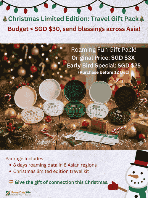 Business Travel Essential Kit - 8-Day Data SIM Pack with 4-in-1 Charging Cable & Phone Stand