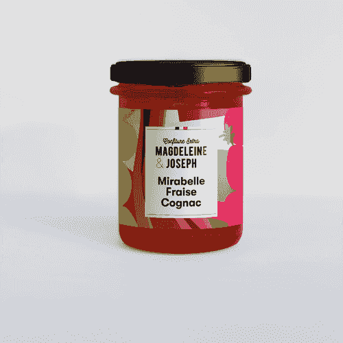 Confiture de fraise, mirabelle et cognac