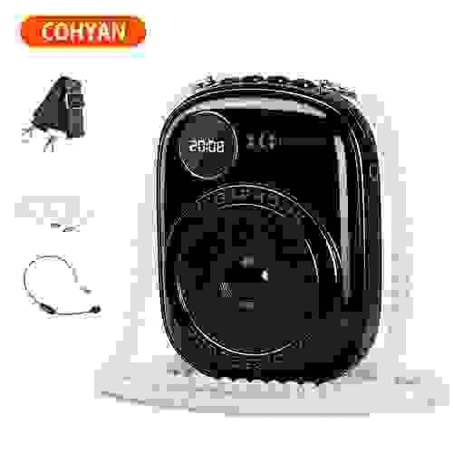 COHYAN K18 Portable Voice Amplifier with Headset & Wireless Microphone 10W Output 1800mAh Battery