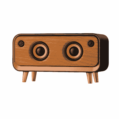 COHYAN B171 Vintage Wooden Retro Eagle Eye Speaker with Ambient Lighting Retro Bluetooth Speaker