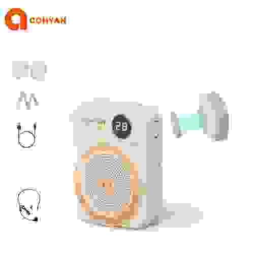 COHYAN K38 Voice Amplifier for Teachers with Dual Magnetic Wireless Lavalier Microphones