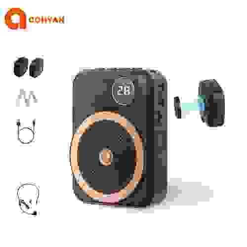 COHYAN K38 Voice Amplifier for Teachers with Dual Magnetic Wireless Lavalier Microphones