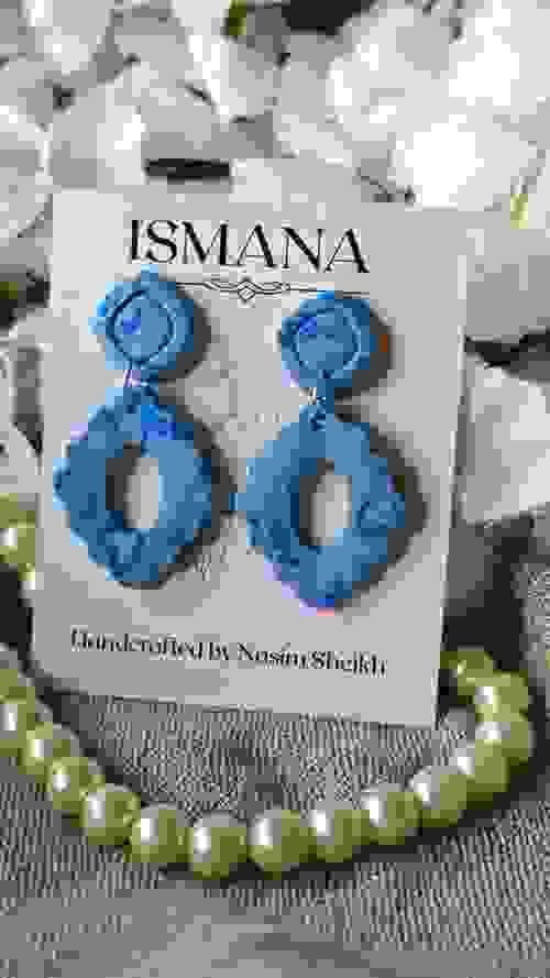 Porcelain Print Scallop Drops