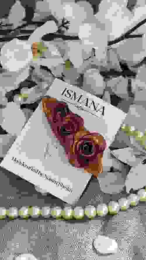 Bronze Rose Trio' Barrette