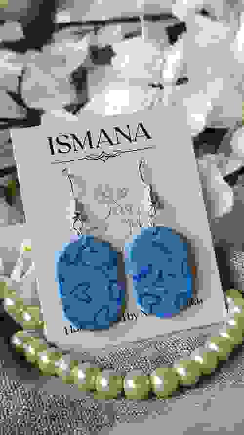 Sky Blue Motif Ovals