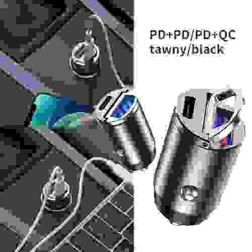 30w mini car super-fast charging adaptor