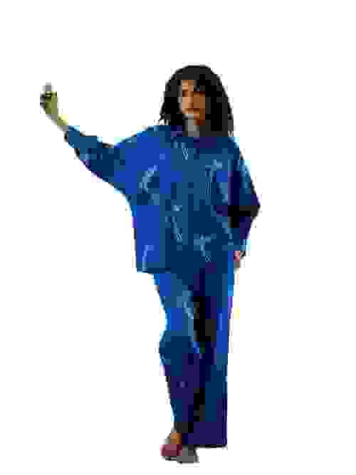 SAY Women's Pure Cotton Night Suit Set Top and Pyjamas Lounge Wear Night Dress (Magenta_Small)