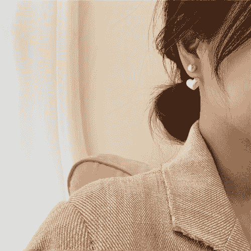 Pearl Heart Stud Earrings