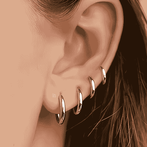 Minimalist Stainless Steel Hoop Earrings Set