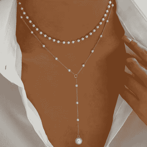 Women's Faux Pearl Choker Necklace