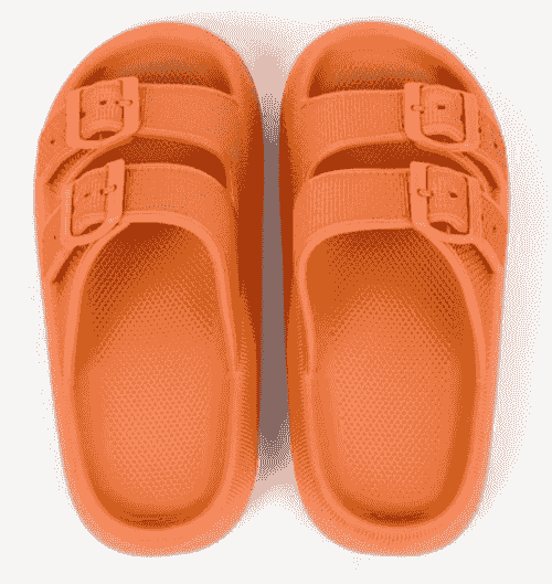 Eva Double Strap Open Toe Slide Sandals Slippers (Terracotta) - Size Large