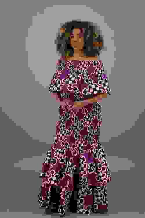 African Print Mermaid Dress