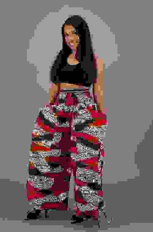 Wide Leg African Print Pants