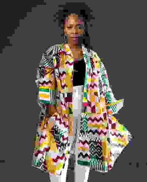 Cotton Short Dress/Blouse with Scarf