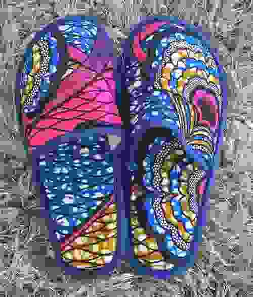 Assorted Ankara Cloth House Slippers