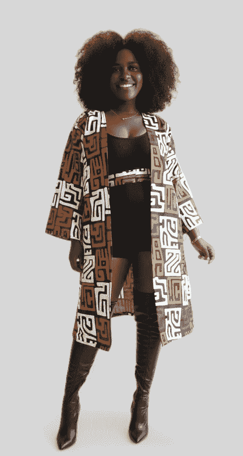 Kimono Mid-Length Dress