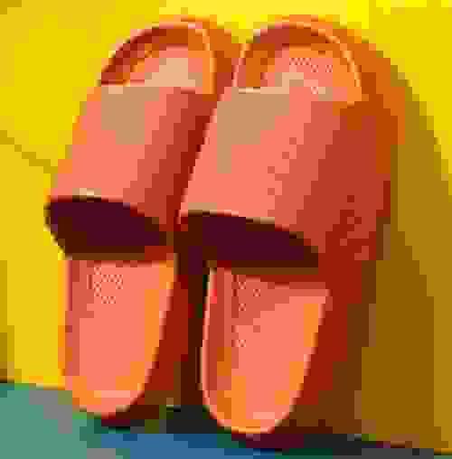 Flat Comfort Air Cloud Eva Slide Sandals Slippers, Large, Terracotta