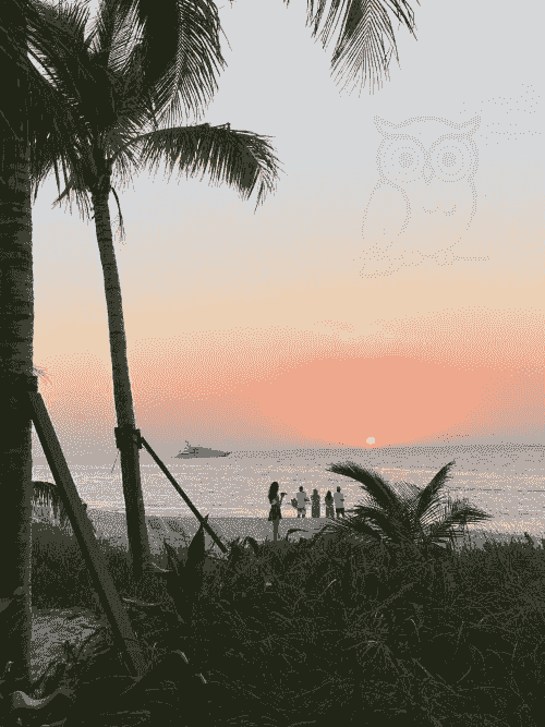 Having fun on the beach in a lovely sunset