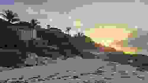 Sunset in oldfort with beautiful houses