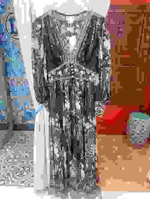 CML 弗拉门戈民族风系列:造型腰带连衣裙配褶皱袖