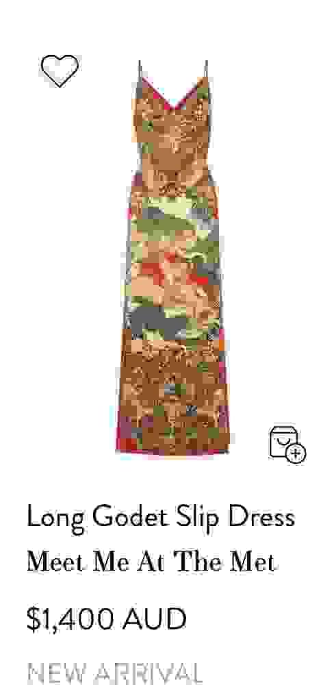 Camilla Long Godet Slip Dress Meet Me At The Met (Size S)