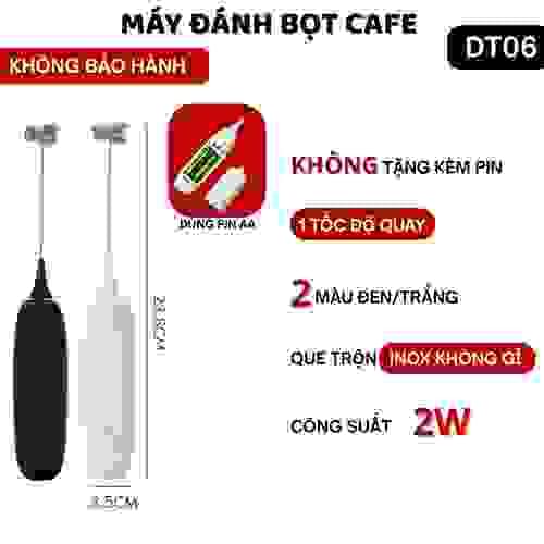 Máy Tạo Bọt Cà Phê, Máy Đánh Trứng Mini Cầm Tay Sạc Pin 3 Cấp Độ Tặng Kèm 2 Đầu Đánh Chuyên Dụng