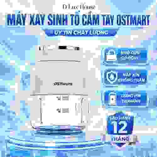 Máy Xay Sinh Tố Cầm Tay OSTMART 500Ml Pro 2025 10 Lưỡi Cực Khỏe + Dây Đeo Ông Hút Và Nắp Chống Tràn